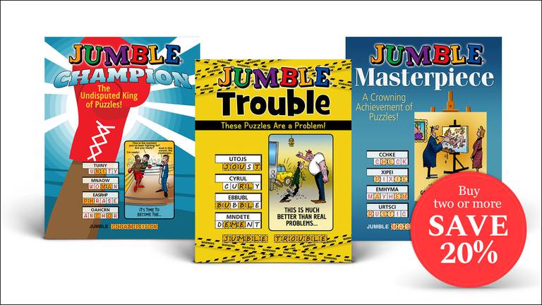Get 20% OFF 2 or More Jumble Puzzle Books